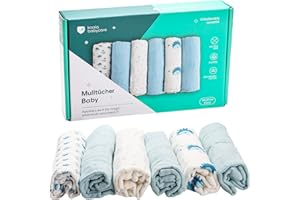 ‎KOALA BABYCARE KOALA BABYCARE - Neugeborenes Musselin 30x30 - Packung mit 6 Stück - aus Baumwolle - Blau