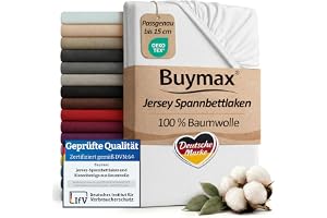 Buymax® Dra-på-lakan Spjälsäng 60x120 cm – 100% bomull jersey, för madrasser upp till 15 cm