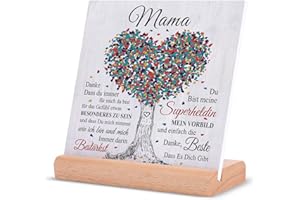 Niyewsor Geschenke für Mama, Acryl-Plakette Mama Geschenk von Tochter Sohn, Geburtstagsgeschenk Muttertagsgeschenke für Mama, Mutter