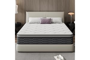 DEWINNER Matelas 160x200x25cm Matelas à Ressorts ensachés et à mémoire de Forme, Matelas 7 Zones Ergonomique, Soutien Parfait, Respirant (160x200x25)