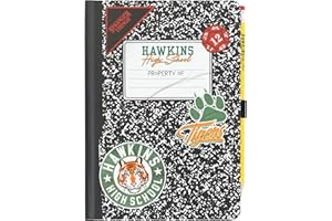 ‎GRUPO ERIK Grupo Erik Bullet Journal Notizbuch A5 Stranger Things Hardcover Notizbuch Notizblock A5 Tagebuch mit Bleistift - Offizieller Stranger Things Merch Grau