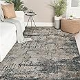Famibay Rugs Living Room Large 160x230cm Machine Washable Rug Grey Brown Abract Modern Soft Short Pile Area Rugs Anti Slip Rug Carpet for Living Room Bedroom Dining Room