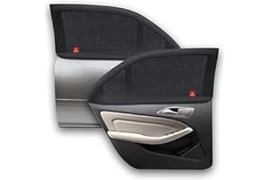 Royal Rascals Car Window Shades for Baby (2 Pack) Universal Fit for Most Cars, Full Window Covers with 40+ UV Sun Protection, Sun Shade for Baby, Cars Accessories, Car Window Curtains