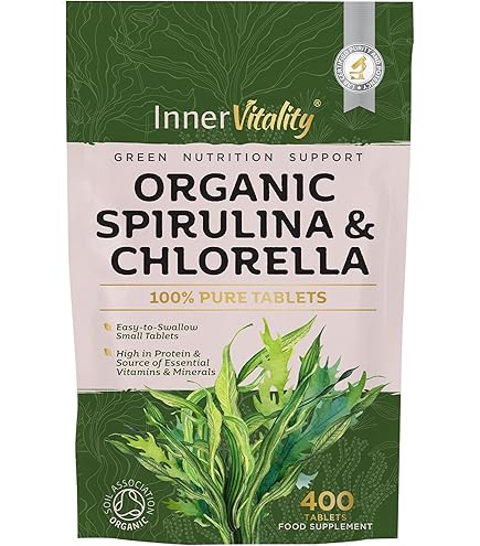 Maxi Formato Polvere Di Alga Spirulina Biologica (500g - Foto 6