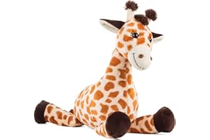 SCHAFFER KNUDDEL MICH! Jirafa de peluche Bahati 5563 de Schaffer, color marrón, 36 cm de altura