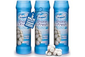 Duzzit Shake & Fresh Carpet Freshener Deodoriser, Fresh Linen Scent (FREYPAC Bundle of 3) (Fresh Linen)