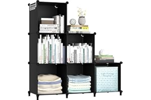 HOMIDEC Bookcase, 6 Cube Storage Unit Bookshelf, Storage Cubes Multi-Use DIY Storage Shelves for Books, Storage Boxes, Clothes, Crochet Yarn, Toys