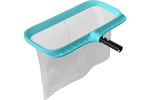 Greenerever Pool Skimmer Net 17" (44cm) Deep Bag |Heavy Duty Professional Leaf Cleaning Rake |Plastic Framed Fine Mesh Net |Easily Removes Leaves, Debris from Pools, Hot Tubs, Ponds and Fountains