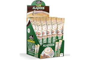 ALADEEB Hasselnöt Cappuccino Pulver, 24 Pack x 20g, Fındık Aromalı Kapuçino