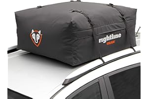 Rightline Gear Range Jr wetterfester Dachgepäckträger für die Oberseite des Fahrzeugs, Befestigung mit oder ohne Dachträger, 283 l, schwarz