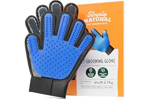 ‎SIMPLYNATURAL NATURAL PET FOOD Haustier Pflegehandschuh 2er Pack von Simply Natural - 2er Pack Hunde-Pflegehandschuh und Katzen-Pflegehandschuh-Set mit verstellbaren Klettverschlüssen für einen Besser sitzenden Haustier-Handschuh