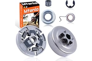 Mtanlo Tambour d'Embrayage pour Stihl MS231 MS251 MS241 MS231C MS241C MS251C Tronçonneuse, Kit de Couverture de Pignon de Tambour d'Embrayage 825,5 cm 7T, 1143 640 2002