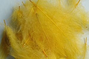 Hareline Dubbin Fischhaken - 1g, CDC (Cul de Canard) Federn, Gelb, Einheitsgröße, Metall, Für Fliegenbinden, 1 Stück