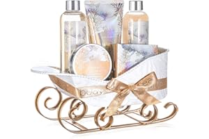 ‎BODY & EARTH BODY & EARTH 6 tlg. Geschenkset für Frauen, Geschenkkorb für Freundin, SPA Set Weihnachtsgeschenke Jasmin und Honigduft, Schaumbad, Duschgel, Bodylotion, Handcreme, weihnachtsgeschenke für frauen