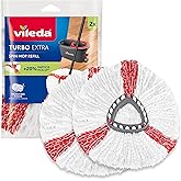 Vileda Turbo Original Replacement for Mop, Pack of 2, Hard Floors | Compatible with Vileda Turbo and Turbo Deep Clean | Micro