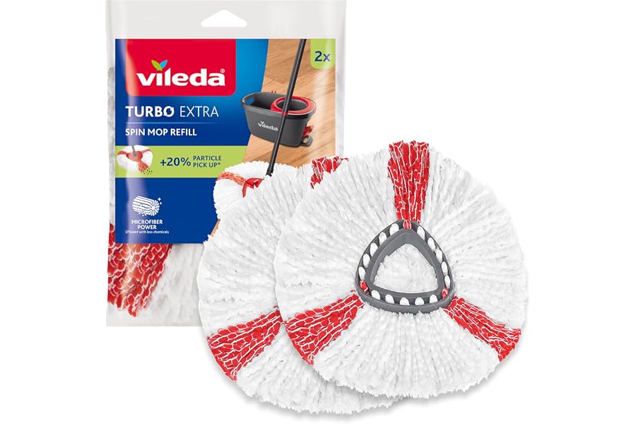 Vileda Turbo Recambio Original para Fregona, Pack de 2