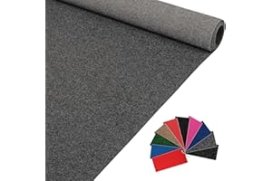 ‎ANRO Messeteppich Event Teppich Teppich Läufer Meterware Hochzeitsteppich Empfangsteppich VIP Alex Läufer Flur 250 x 100 cm Grau