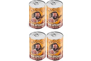 Fagioli Neri Tex-Mex alla BUD SPENCER Ricetta Originale 4 confezioni da 400gr con esclusivo adesivo Zeus Party