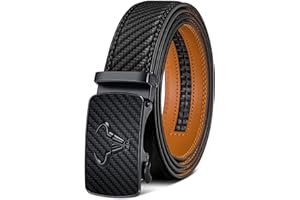 KEMISANT Gürtel Herren, Ratsche Gürtel Automatikschließe Ledergürtel für Herren Business Anzug,Breit 35mm Gürtel,Größe Angepasst