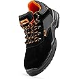 Black Hammer Mens Safety Trainers Lightweight Composite Toe Cap with Midsole Protection Work Boots Shoes Hiker Extra Grip S1P SRC 1557