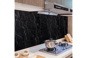 Surmounty Fliesenaufkleber Deko Folie 500x60cm, PVC Fliesensticker Fliesen Folie, Selbstklebende Tapete Aufkleber Klebefolie, Wandfliese Sticker für Küche, Schrank, Möbel, Tisch