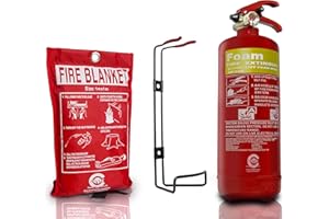 PREMIUM FSS UK 2 LITRE AFFF FOAM SPRAY Fire extinguisher with Fire Blanket. British Standard Kitemarked extinguisher and CE marked Fire Blanket. IDEAL FOR BOATS HOMES KITCHEN WORKPLACE OFFICES WAREHOUSES WORKSHOPS GARAGES HOTELS RESTAURANTS