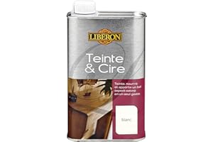 LIBÉRON LIBERON Teinte et cire pour le bois, Blanc, 500mL