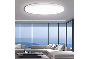 EACLL Lampa sufitowa LED, lampa sufitowa do łazienki, Ø30 cm 24 W 6000 K, 2700 lm, IP44 Zimna biel, okrągła biała lampa LED, sypialnia, nie ściemniana, do sypialni, łazienki, salonu, kuchni
