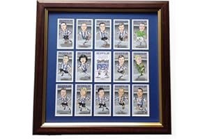 PHILIP NEILL GRAPHICS SHEFFIELD WEDNESDAY HEROES & LEGENDS FRAMED CARICATURE CARD SET