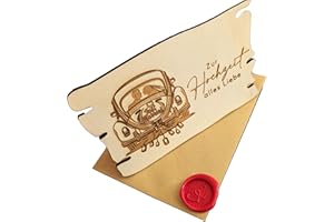 Woodland Mail Wooden Wedding Card with Detailed Engraving - Wedding Card