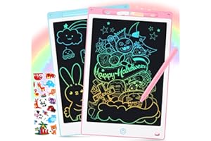 Hnyoou 2 Pack LCD Writing Tablet, 12 Inch Lcd Writing Tablet Kids,Drawing Pad For Kids,Kids Graphic Tablet With Screen Delete Button And Lock Switch Graphic Tablet For 2 3 4 5 6 7 Kids(Blue+Pink)