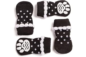 HARFKOKO Pet Heroic Indoor Anti-Rutsch Socken für Hunde und Katzen - 6 Größen von S bis 3XL für kleine-riesige Tiere - Pfotenschutz und Traktion Dank Silikon-Gel