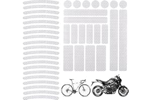 Feliciay 41 Stück Reflektoren Sticker, Fahrrad Aufkleber, Reflektor Band, Sicherheit im Dunkeln, wasserfest, selbstklebend für Fahrrad, Kinderwagen, Schulranzen, Rucksack, Kleidung
