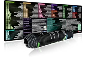 excovip Large Mouse Mat XL, Office Shortcut Mouse Pad, Extended Computer Mouse Pad/Desk Mat with Stitched Edges for Excel (Upgraded Version,900x300mm) 0271