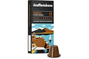 Il Caffè Italiano kapsułki z kawą kompatybilne z Nespresso Napoli 100 szt. | Kapsułki do kawy kompatybilne z Nespresso o mocnym i korzennym aromacie | kapsułki z kawą kompatybilne z Nespresso | Frhome