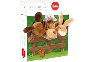 sigikid 43015 Fingerdockset, brun/beige/trädgård