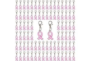 CRAFFANCY 100 ciondoli a forma di nastro con chiusura, in lega, per la consapevolezza delle malattie, per la creazione di gioielli