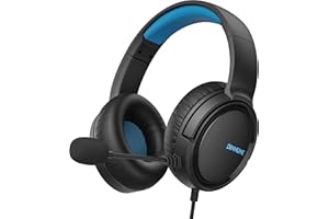 BINNUNE PS4 Headset, Gaming Headset für PS4/PS5/PC/Xbox/Nintendo Switch, Gaming Kopfhörer mit Kabel und Mikrofon Noise Cancelling Headset PS4, Blau