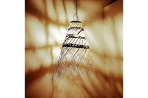 Etnico Arredo Lustre en osier Paille Rotin Suspension Maroc 2403211009