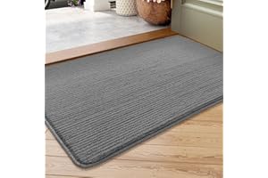 COLOR&GEOMETRY Color G Felpudo de Entrada, Alfombra Absorbente Entrada Impermeable y Lavable para Atrapar, Alfombrilla Antideslizante, Pasillo, Cocina, Dormitorio, 50 x 80 cm, Gris