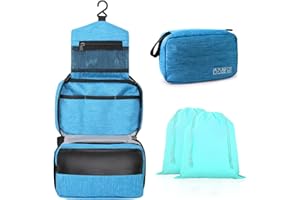 Sciphylia Kulturbeutel zum Aufhängen Wasserdichter Kulturtasche Damen Waschtasche Frauen Kinder Kosmetiktasche Herren Waschbeutel Tragbar Toiletttasche Multifunktional Kosmetik Organizer, Himmelblau