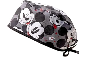 Pilucaps, Gorro quirófano pelo corto modelo MICKEY ajustable con tiras de atar para mujer y hombre 100% algodón