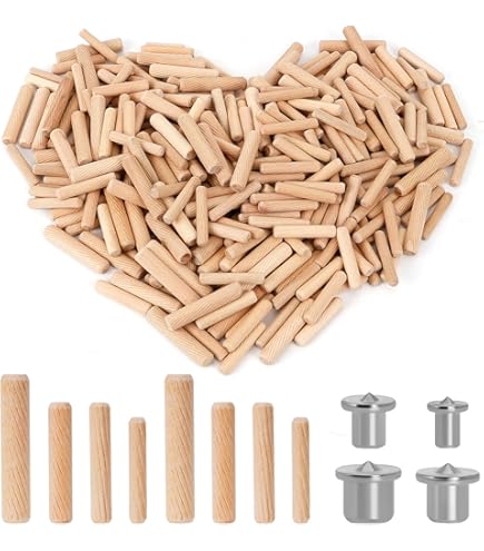 Kit Tasselli In Legno - 116 Pezzi Con Perni E Fermapunte, Per Falegnameria - Foto 4