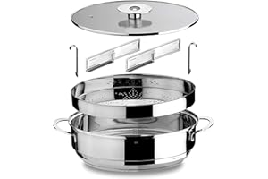 MEPRA Vaporiera Ovale Naturalmente, Acciaio Inossidabile 18/10