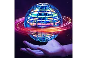 Ivtivfu Fliegender Ball (Blau), Flying Spinner, Magic Hover Schwebe Ball, Magischer Ball, Zauberball, LED UFO Ball Toys, Bumerang, Spielzeug Drohne für Kinder ab 6, 8, 10, 12 Jahren