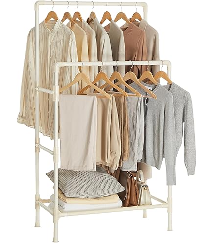 Porte-manteaux Réglables VidaXL - Lot De 2 Avec Rail - Pour Balcon, Terrasse, Jardin - Neuf En Boîte