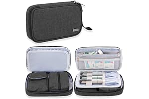 ‎LUXJA Luxja Diabetikertasche für Unterwegs, Tasche für Blutzuckermessgeräte und Diabetiker Zubehör (Nur Tasche), Schwarz