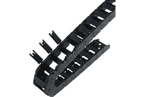 Veekaft Mini Schleppkette Innenmaße 10x15 mm Serienlänge 1000 mm Verstärkte Nylonband-Endverbinder Geeignet für 3D-Drucker und CNC (R18, 10x15)