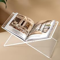 Lot De 6 Supports à Livres En Acrylique Transparent - 76x101x105 Mm - Présentoir Pour Livres, Cahiers, Albums - 9