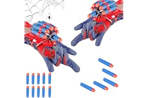PTBWS Launcher Glove,Set di 2 Guanti Spiderman Bambino,Guanti Launcher per Giochi,Spiderman Glove Launcher Giocattoli,Spara Ragnatele Spider-Man, Giocattoli Educativi per Bambini (B)